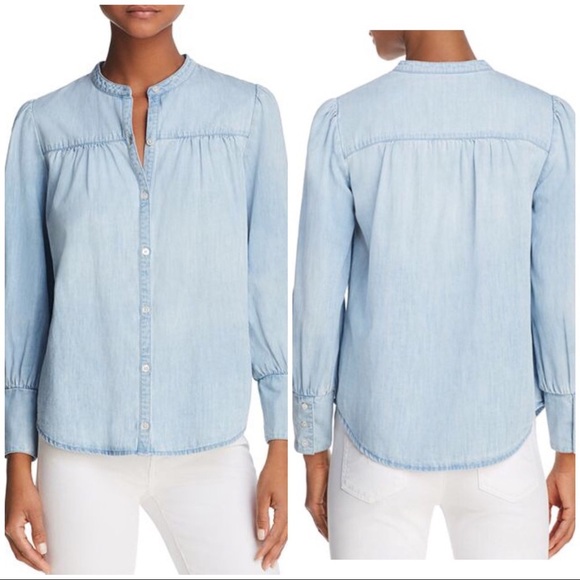 Joie Tops - NWT Joie Aubrielle Chambray Top Small Cotton Silk blue
